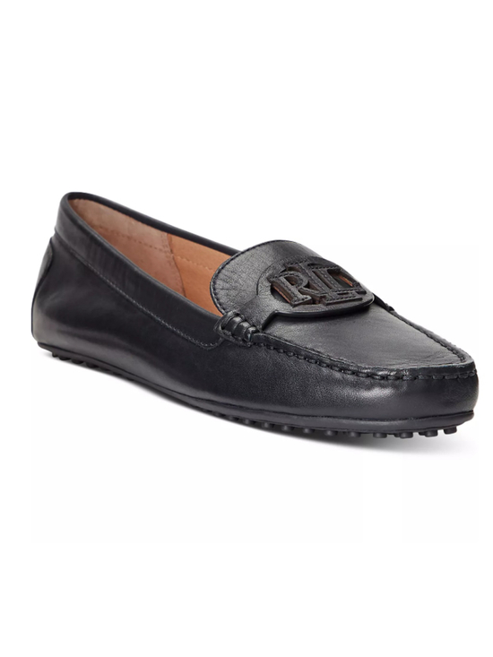 Lauren Ralph Lauren Shoes - Lauren Ralph Lauren Brynn Loafer 7.5 Black Leather Comfort Flat NWOB Work Travel